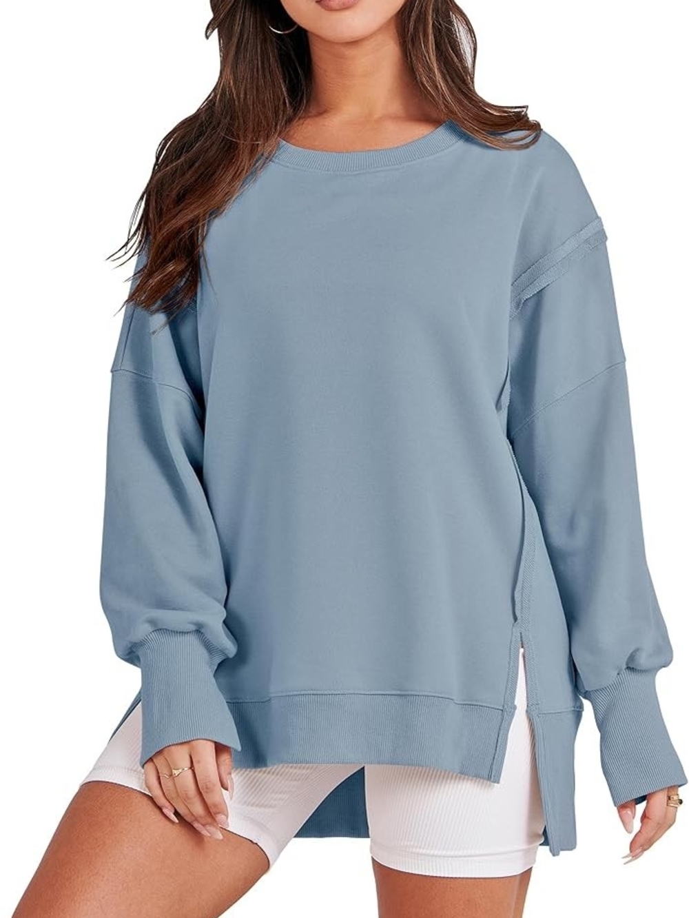 ANRABESS Womens Oversized Sweatshirts Crew Neck Long Sleeve Shirts Casual Loose - Picture 10 of 10
